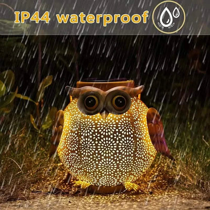Solar Garden Hanging Light Owl Pattern DailySale