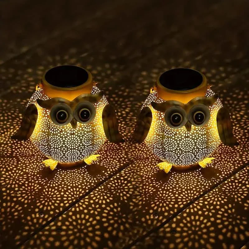 Solar Garden Hanging Light Owl Pattern DailySale