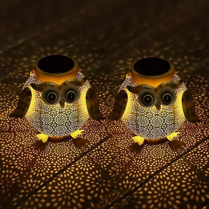 Solar Garden Hanging Light Owl Pattern DailySale