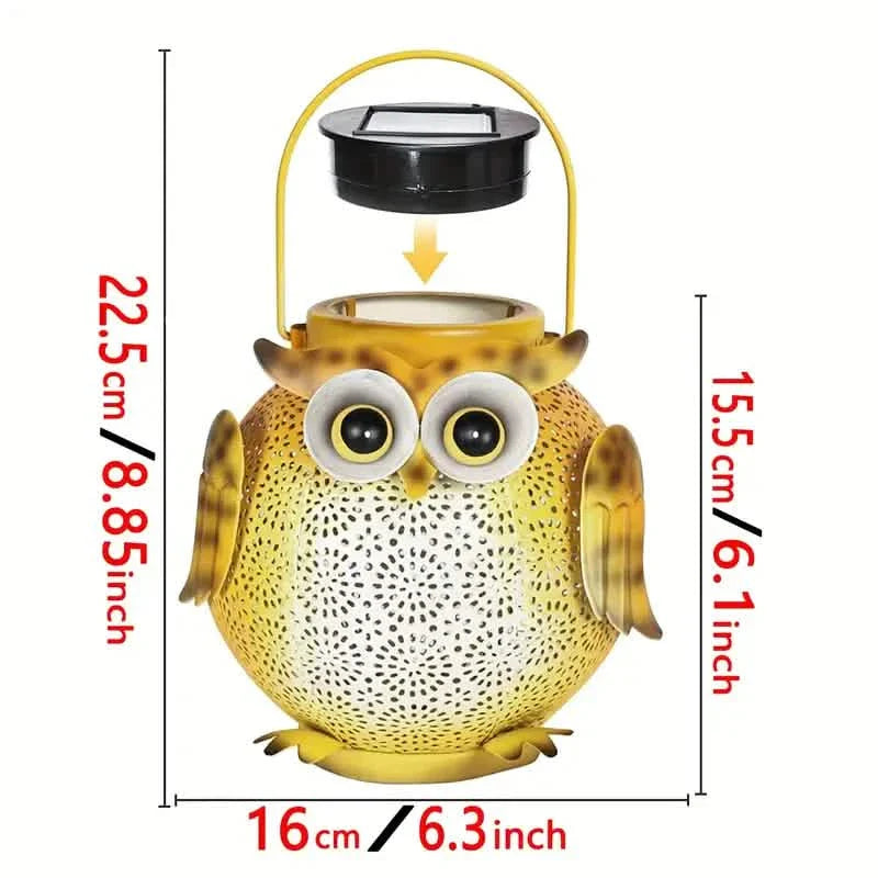 Solar Garden Hanging Light Owl Pattern DailySale
