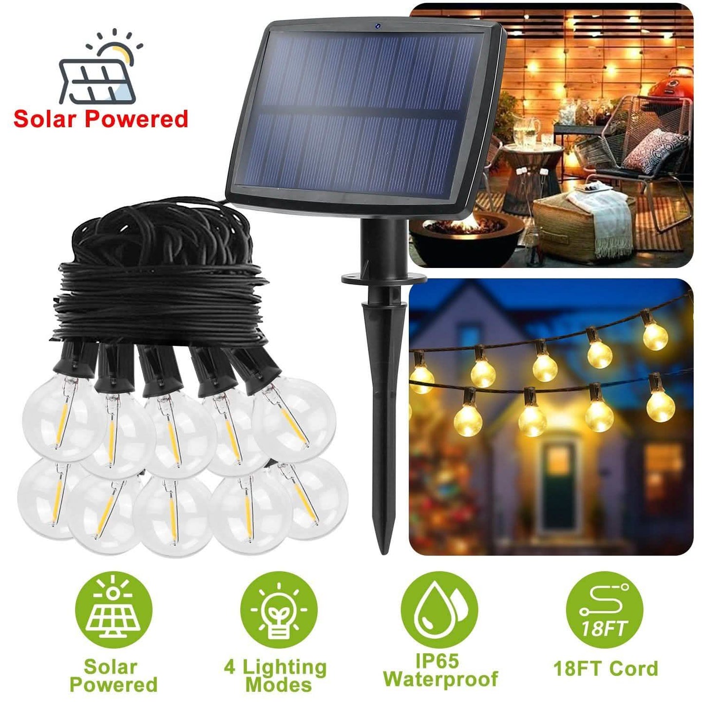 Solar Globe String Light Waterball LED DailySale