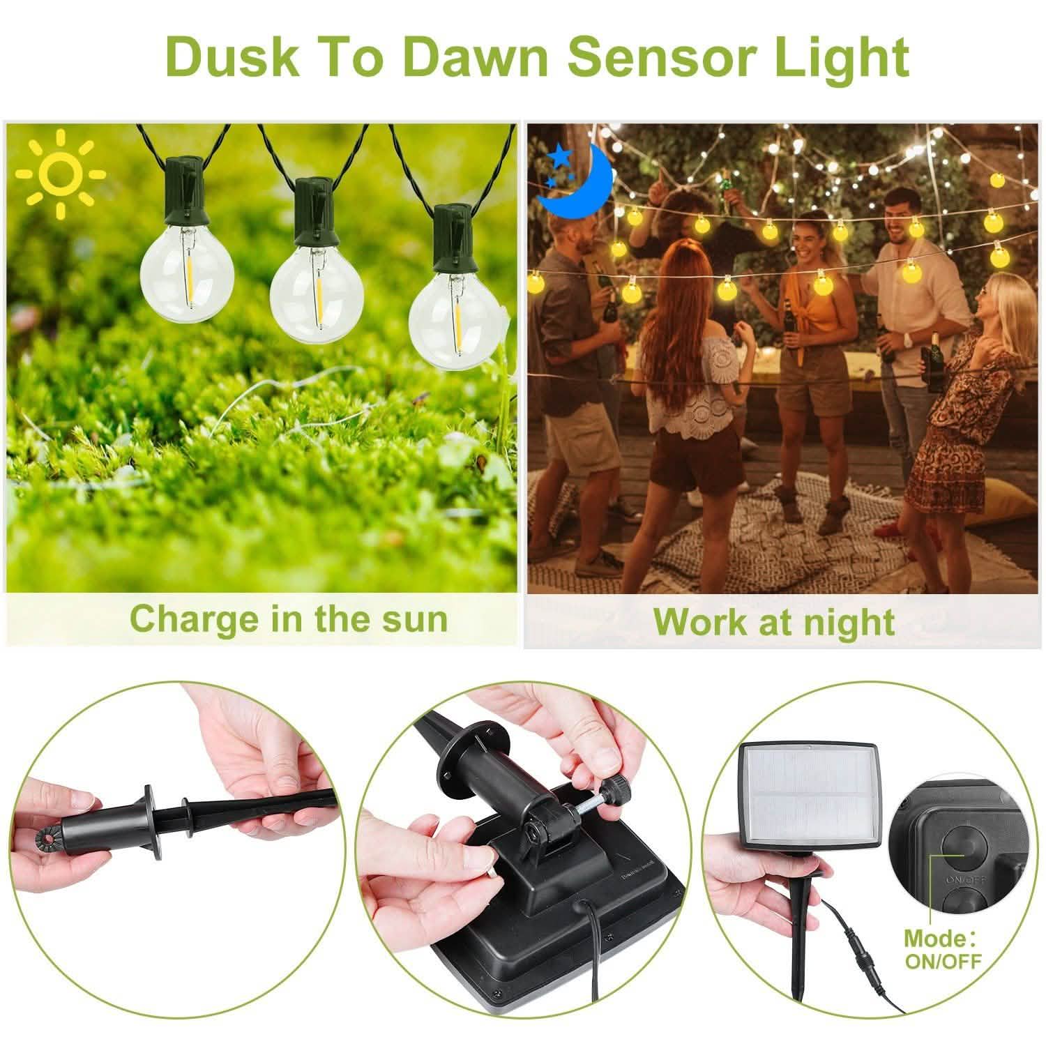 Solar Globe String Light Waterball LED DailySale