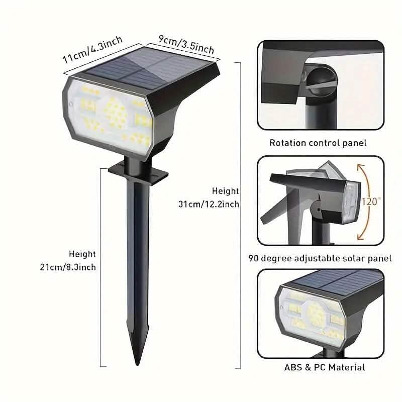 Solar Landscape Outdoor Spotlights DailySale