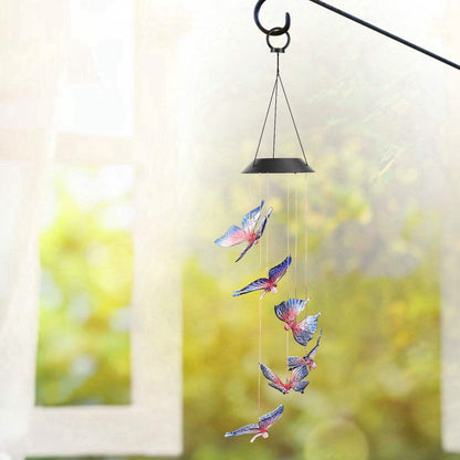 Solar LED Butterfly Wind Chimes DailySale