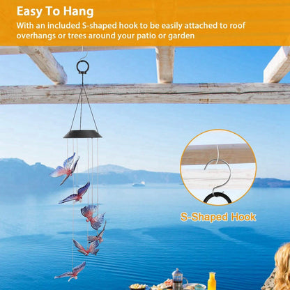 Solar LED Butterfly Wind Chimes DailySale