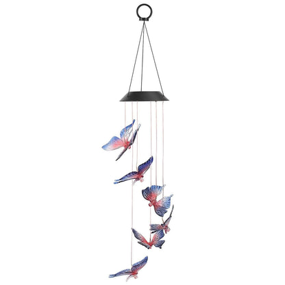 Solar LED Butterfly Wind Chimes DailySale