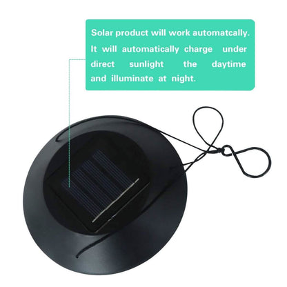 Solar LED Color Changing Wind Chime Light Spinner Hanging Spiral String Light DailySale