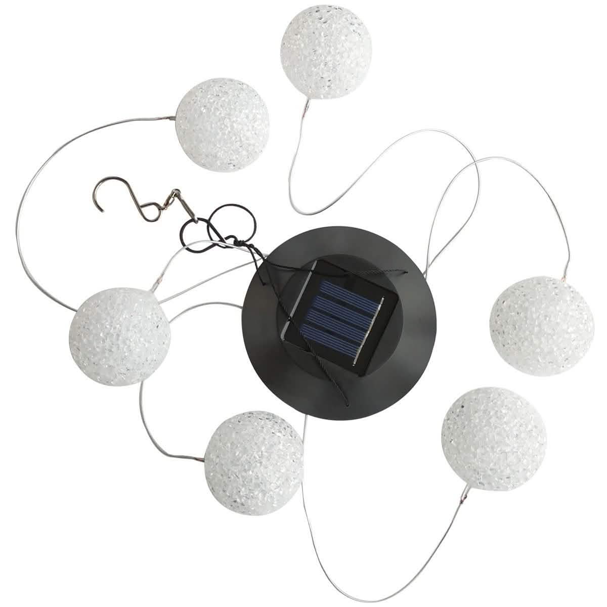 Solar LED Color Changing Wind Chime Light Spinner Hanging Spiral String Light DailySale