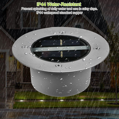 Solar LED Disk Lights IP44 Water Resistant Light Sensor DailySale
