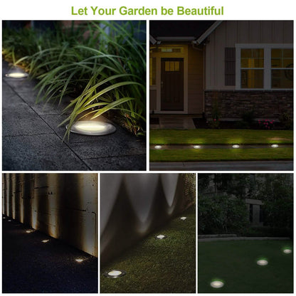 Solar LED Disk Lights IP44 Water Resistant Light Sensor DailySale