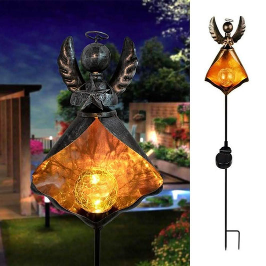 Solar LED Simulate Flame Light Lawn Lantern Lamp Waterproof Outdoor Lights DailySale
