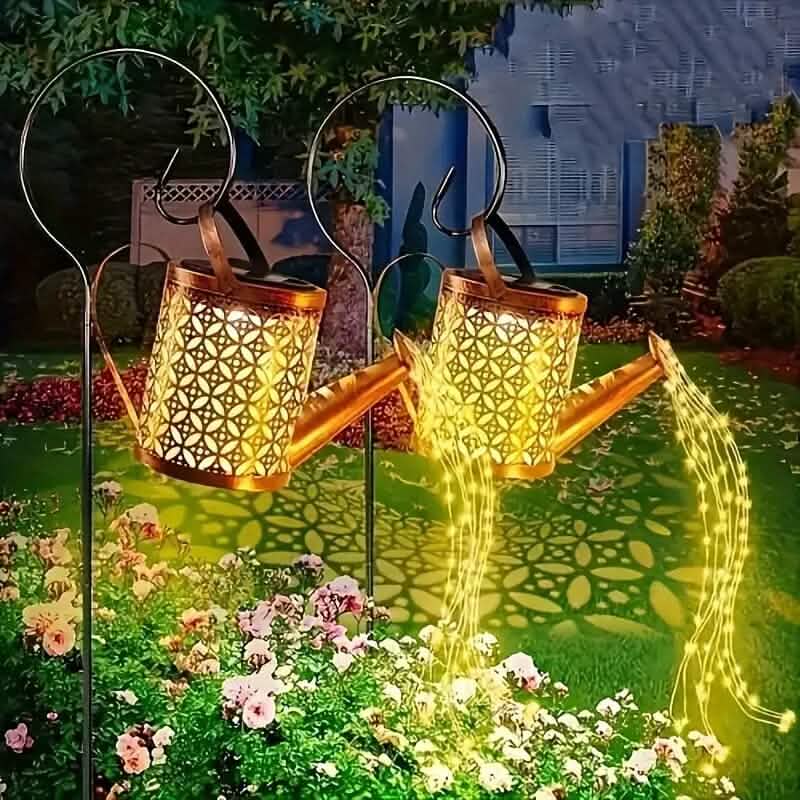 Solar LED Watering Can String Lights DailySale