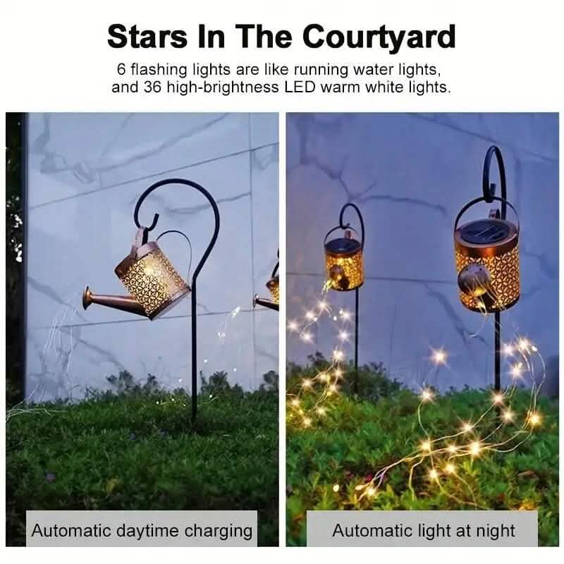 Solar LED Watering Can String Lights DailySale