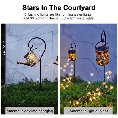 Solar LED Watering Can String Lights DailySale