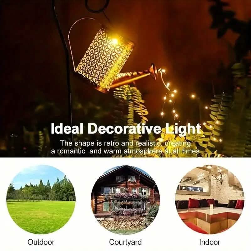 Solar LED Watering Can String Lights DailySale