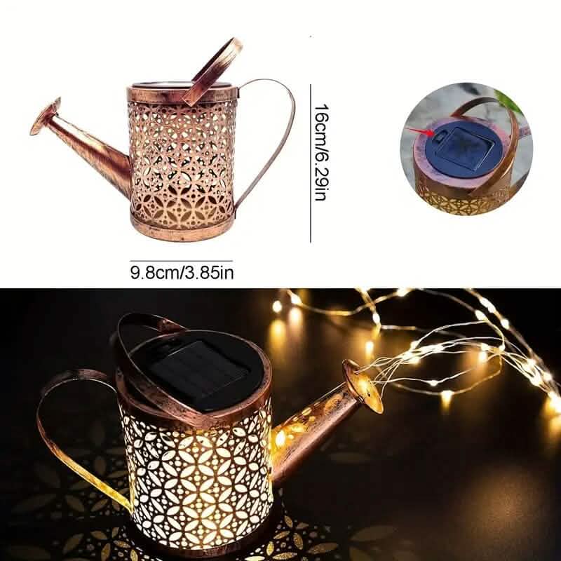 Solar LED Watering Can String Lights DailySale