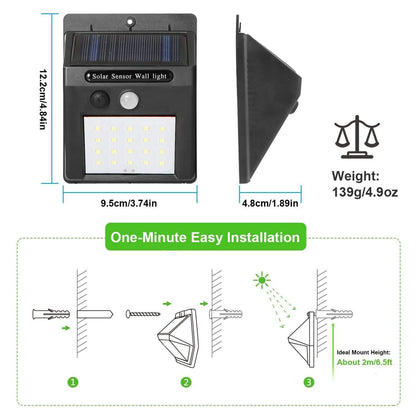 Solar Light 20 LEDs Outdoor PIR DailySale