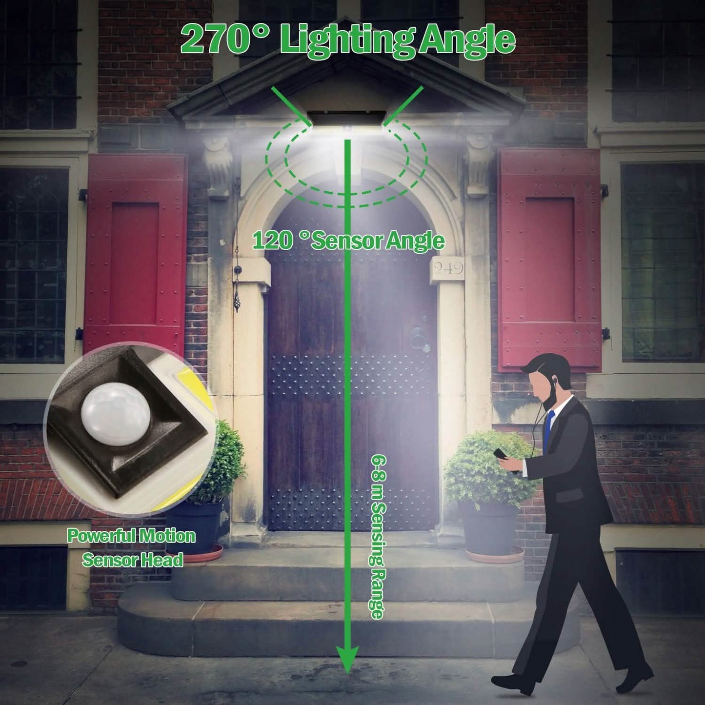 Solar Lights 180 LEDS Solar Wall Light DailySale
