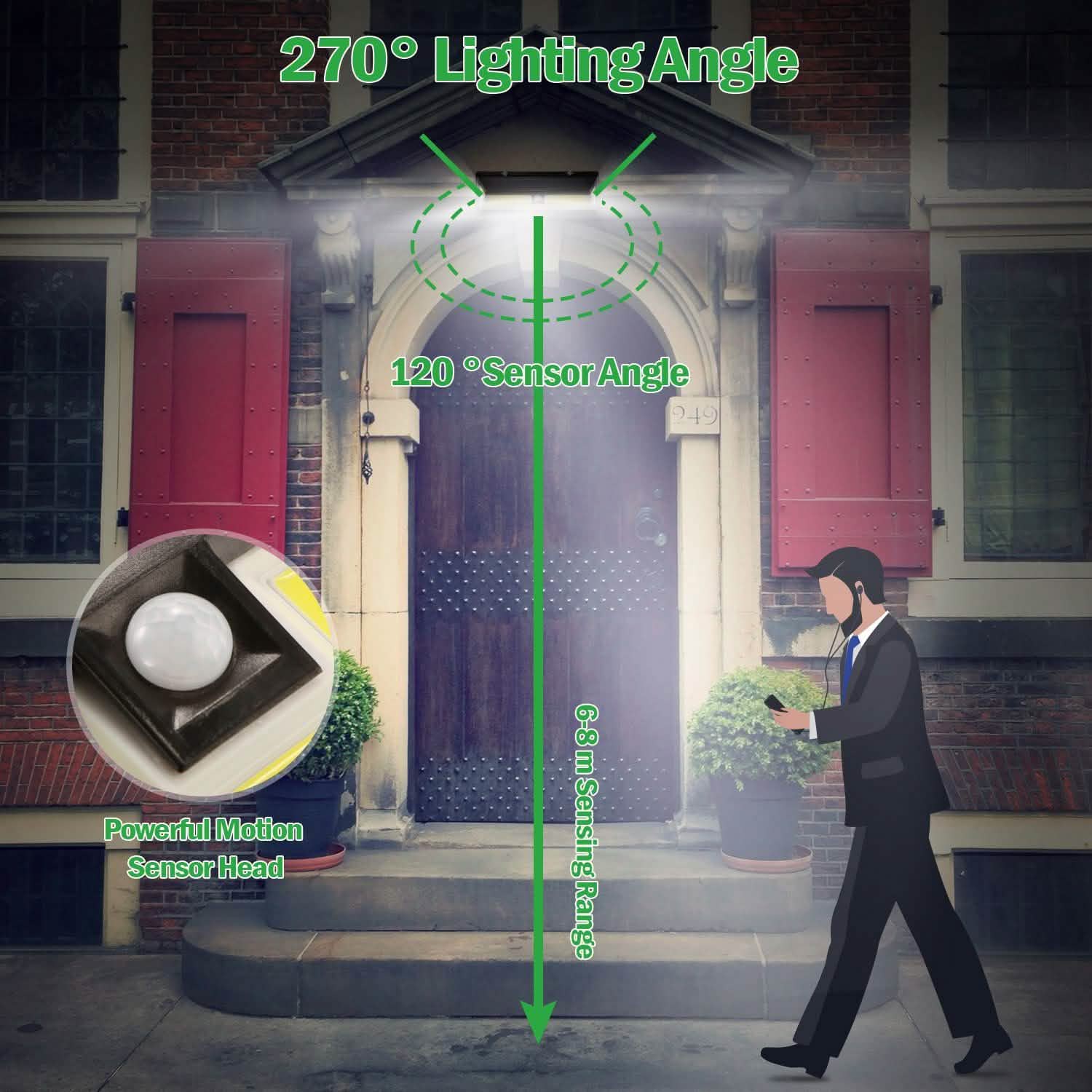 Solar Lights 180 LEDS Solar Wall Light DailySale