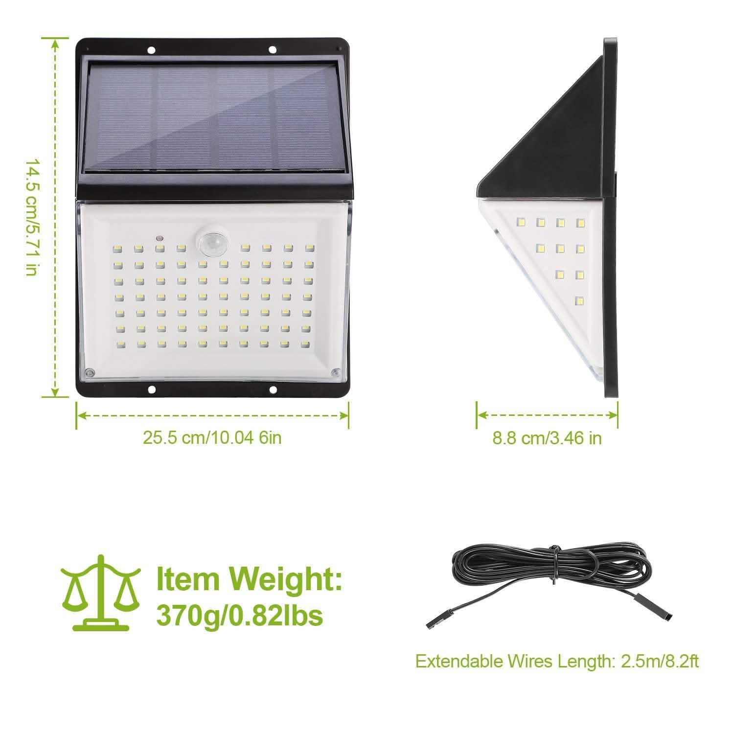 Solar Lights 88 LEDs Outdoor Wall Lamps DailySale