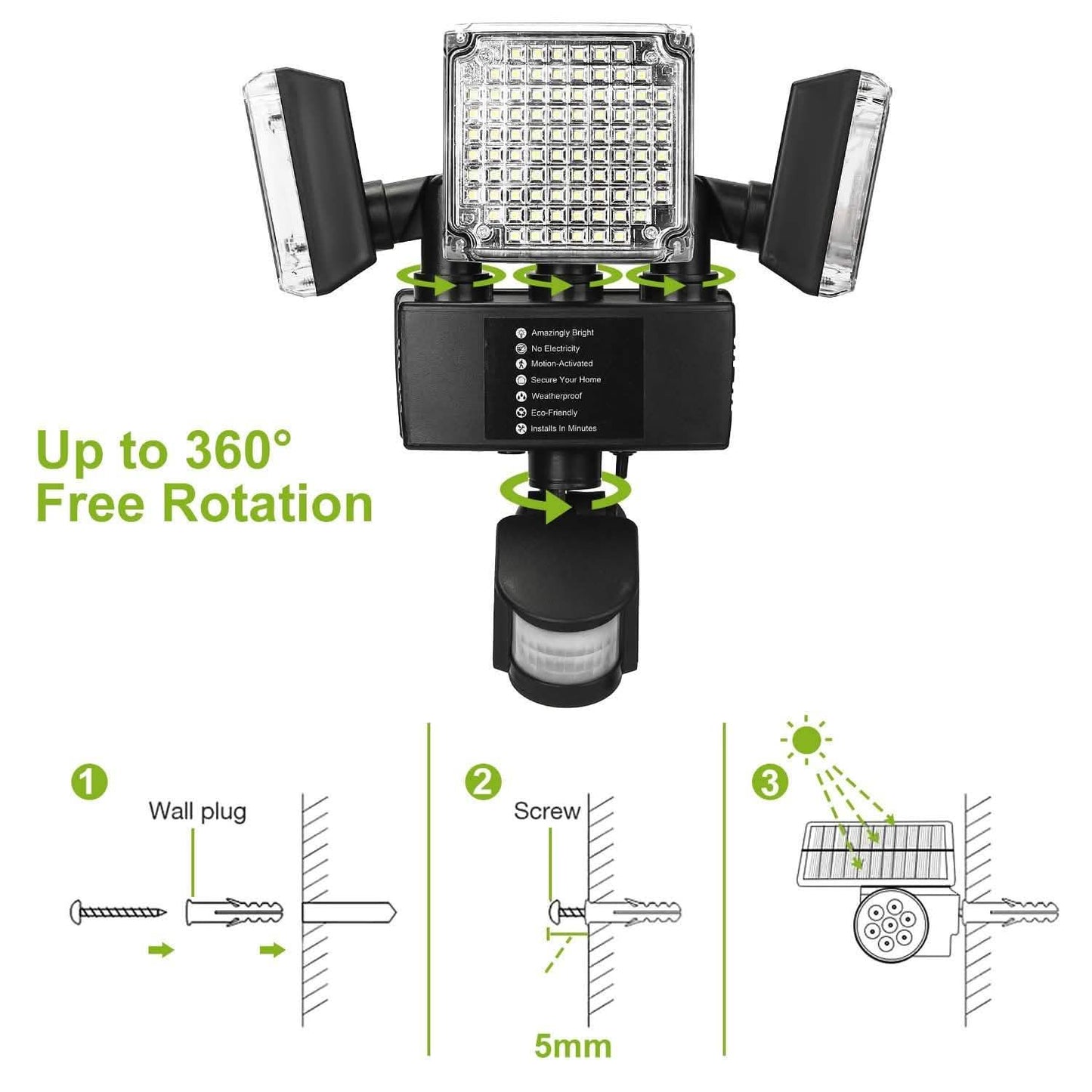 Solar Lights Outdoor 188 LEDs DailySale
