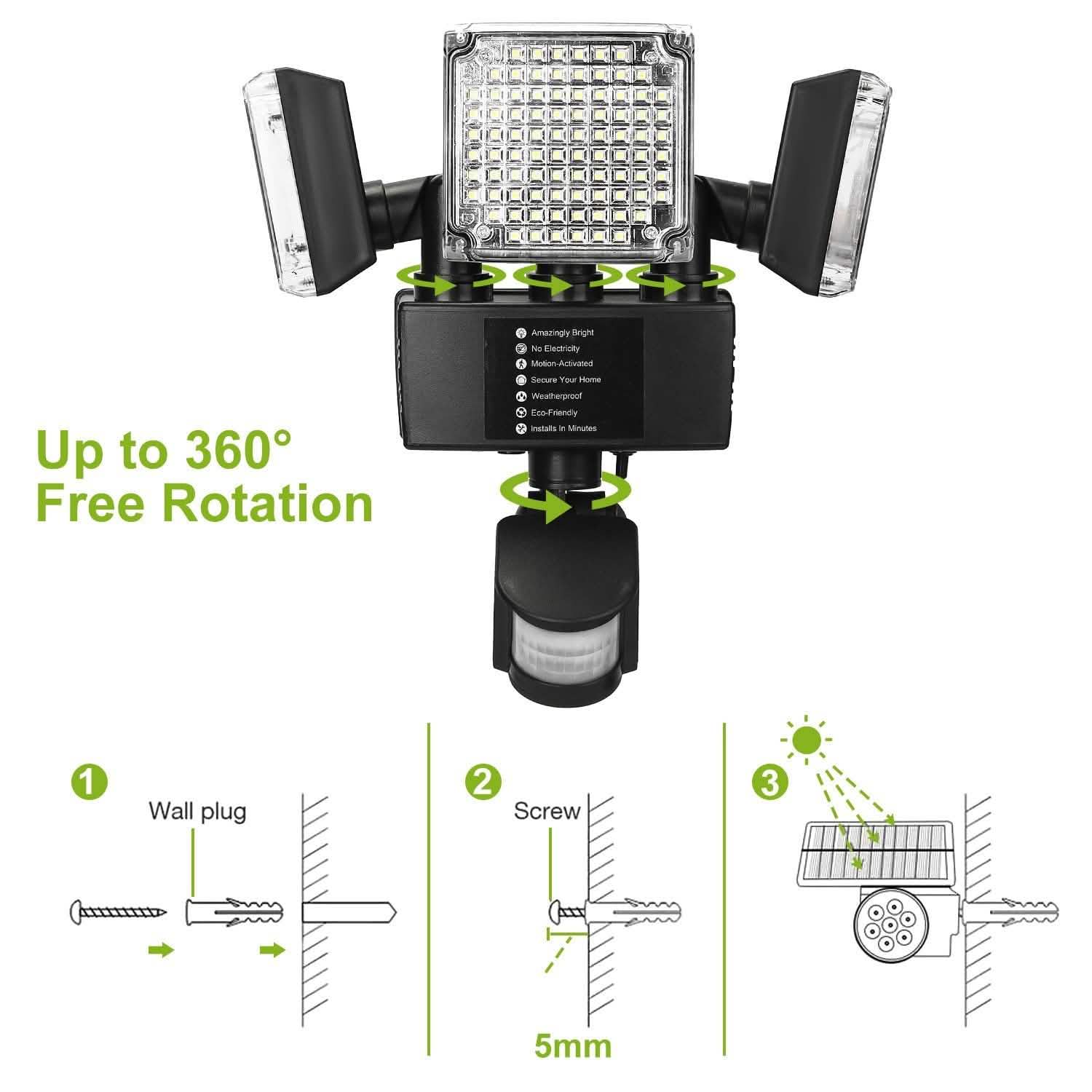 Solar Lights Outdoor 188 LEDs DailySale