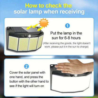 Solar Lights Outdoor 576 LED with Lights Reflector and 3 Lighting Modes DailySale