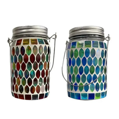 Solar Mosaic LED Waterproof Outdoor Hanging Lanterns DailySale