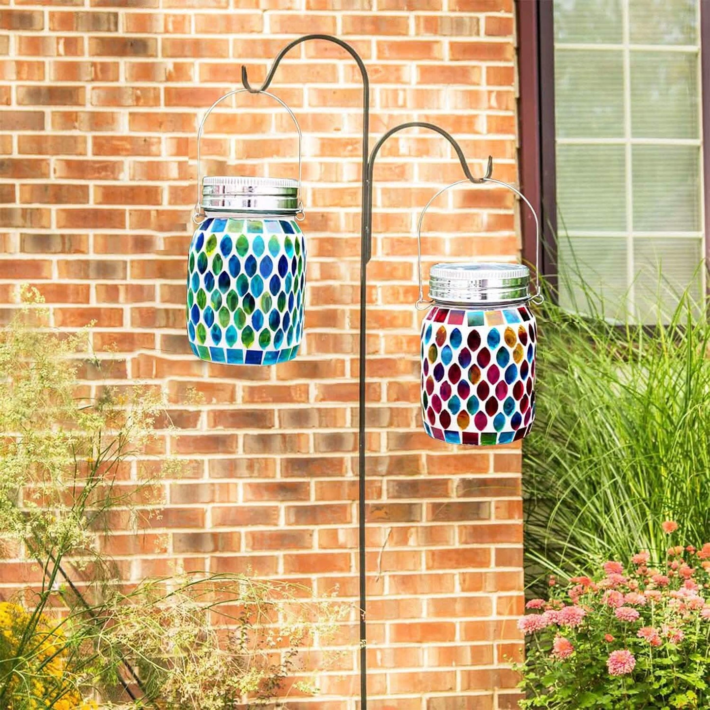Solar Mosaic LED Waterproof Outdoor Hanging Lanterns DailySale