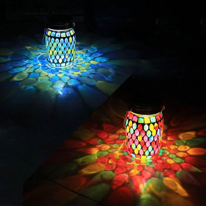 Solar Mosaic LED Waterproof Outdoor Hanging Lanterns DailySale