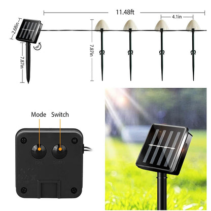 Solar Mushroom Lights Outdoor Decoration 10 LED Light Stake DailySale