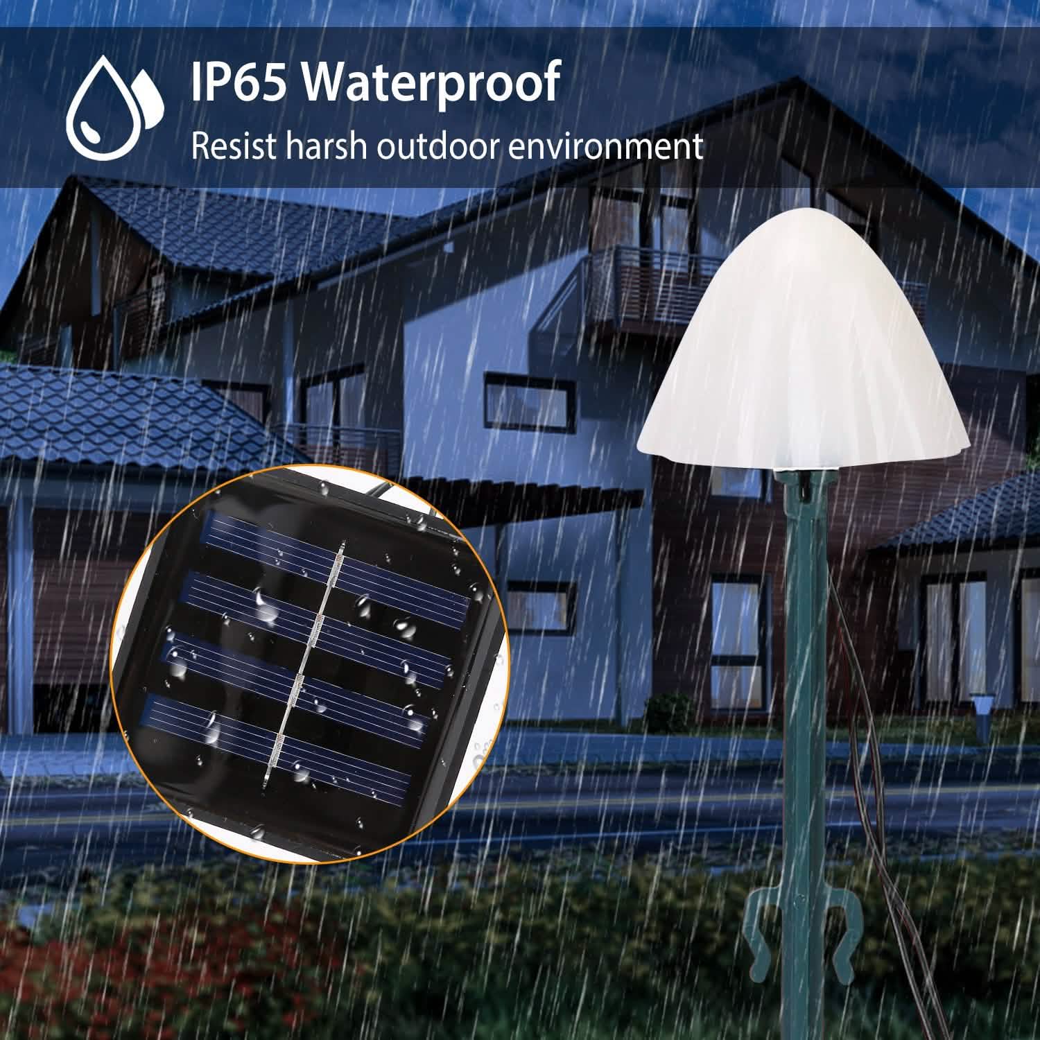Solar Mushroom Lights Outdoor Decoration 10 LED Light Stake DailySale
