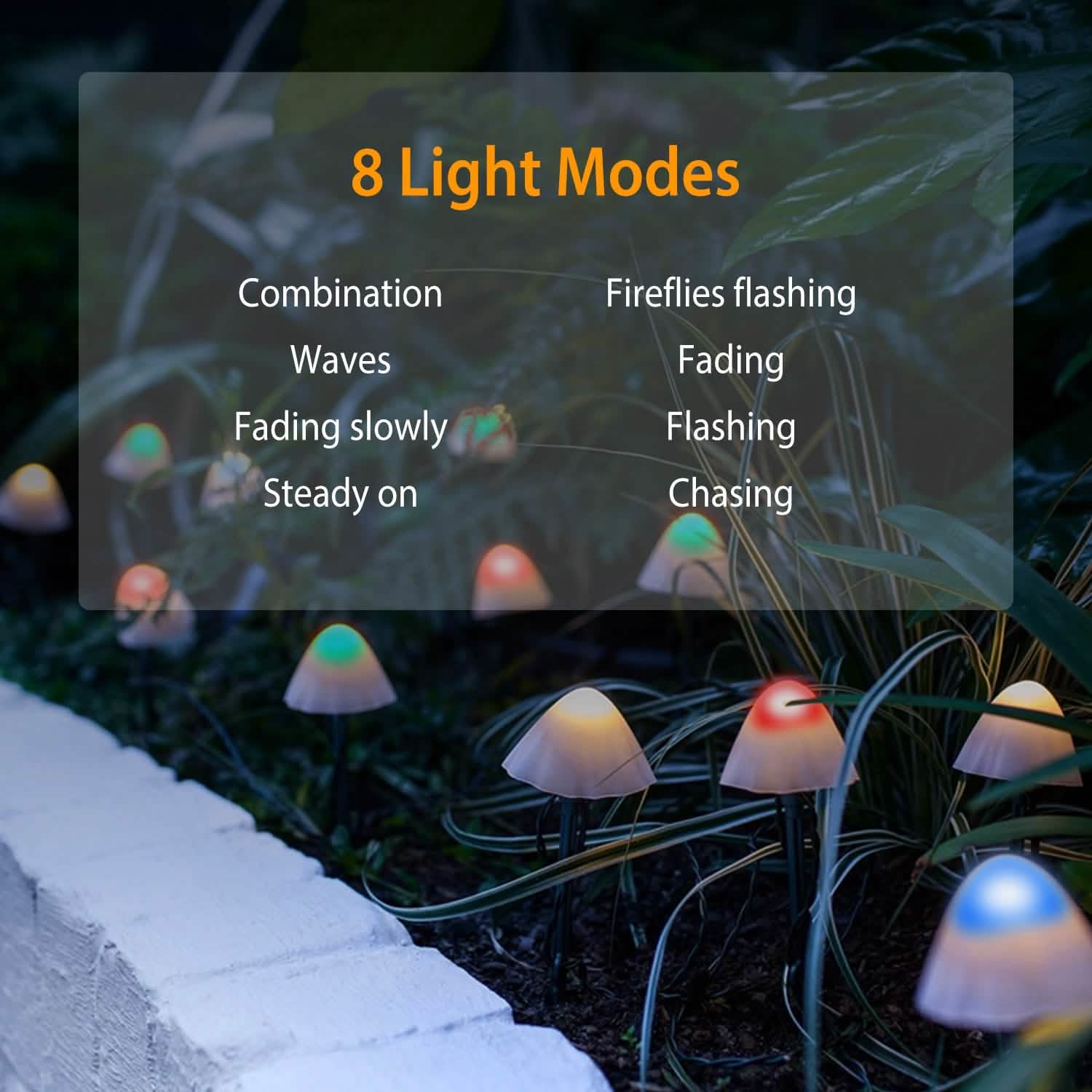 Solar Mushroom Lights Outdoor Decoration 10 LED Light Stake DailySale