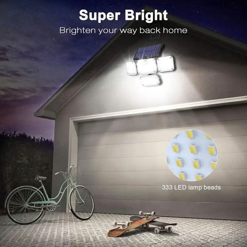 Solar Outdoor Lights 333 LEDs Motion Sensor Lights 4 Heads DailySale