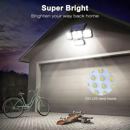 Solar Outdoor Lights 333 LEDs Motion Sensor Lights 4 Heads DailySale