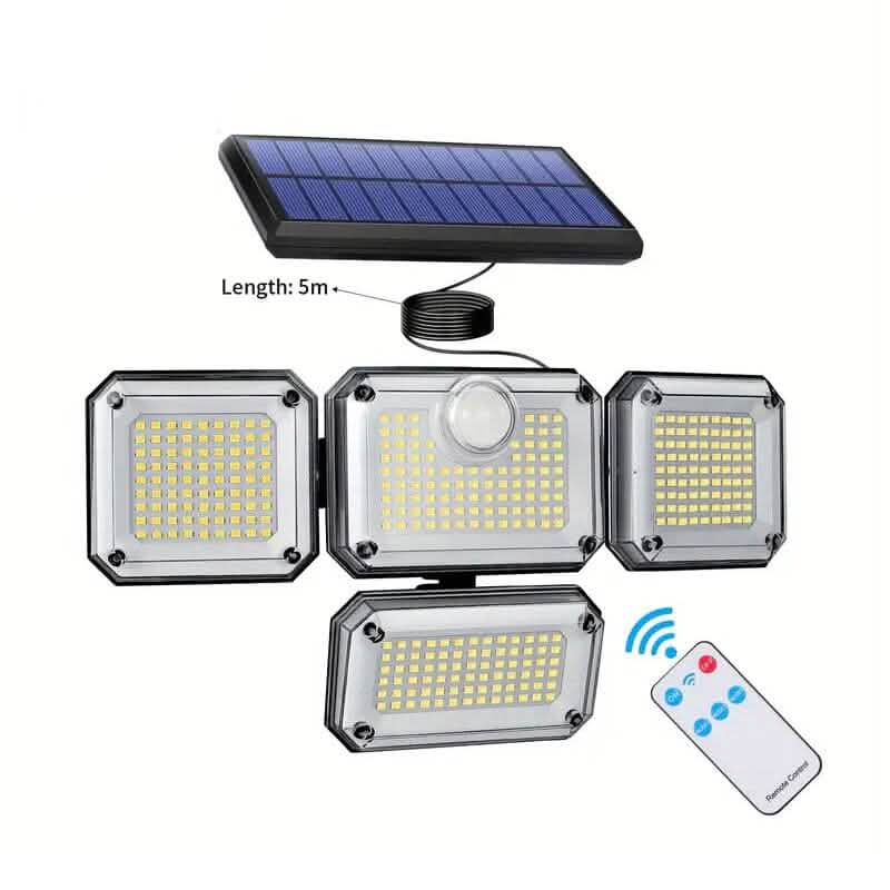 Solar Outdoor Lights 333 LEDs Motion Sensor Lights 4 Heads DailySale