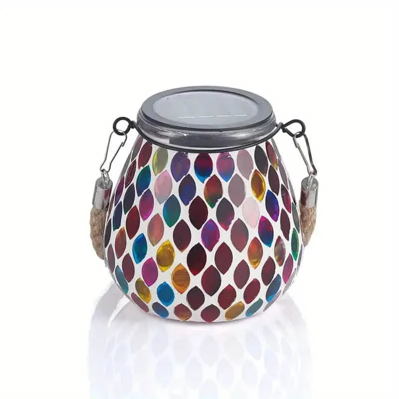 Solar Outdoor Mosaic Lantern DailySale