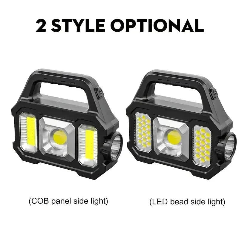 Solar Portable Flashlight & Handheld Searchlight with Side Lights DailySale