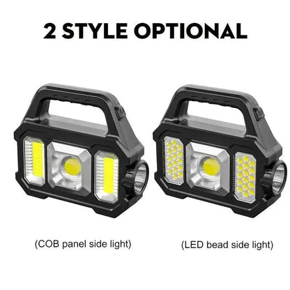 Solar Portable Flashlight & Handheld Searchlight with Side Lights DailySale