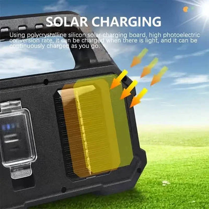 Solar Portable Flashlight & Handheld Searchlight with Side Lights DailySale