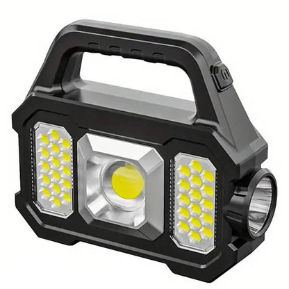 Solar Portable Flashlight & Handheld Searchlight with Side Lights DailySale
