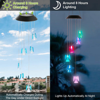 Solar Powered Angel Lights Wind Chimes LED Color Changing DailySale