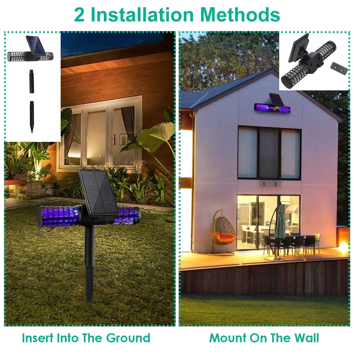 Solar Powered Bug Zapper LED Mosquito Killer Lamp DailySale