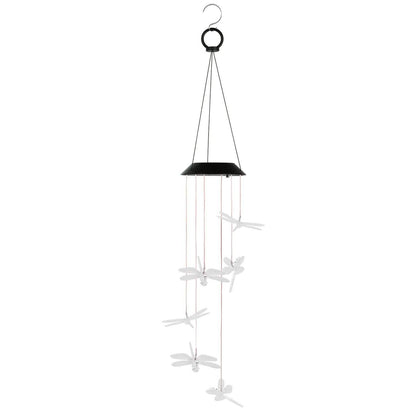 Solar Powered Dragonfly Lights Wind Chimes DailySale