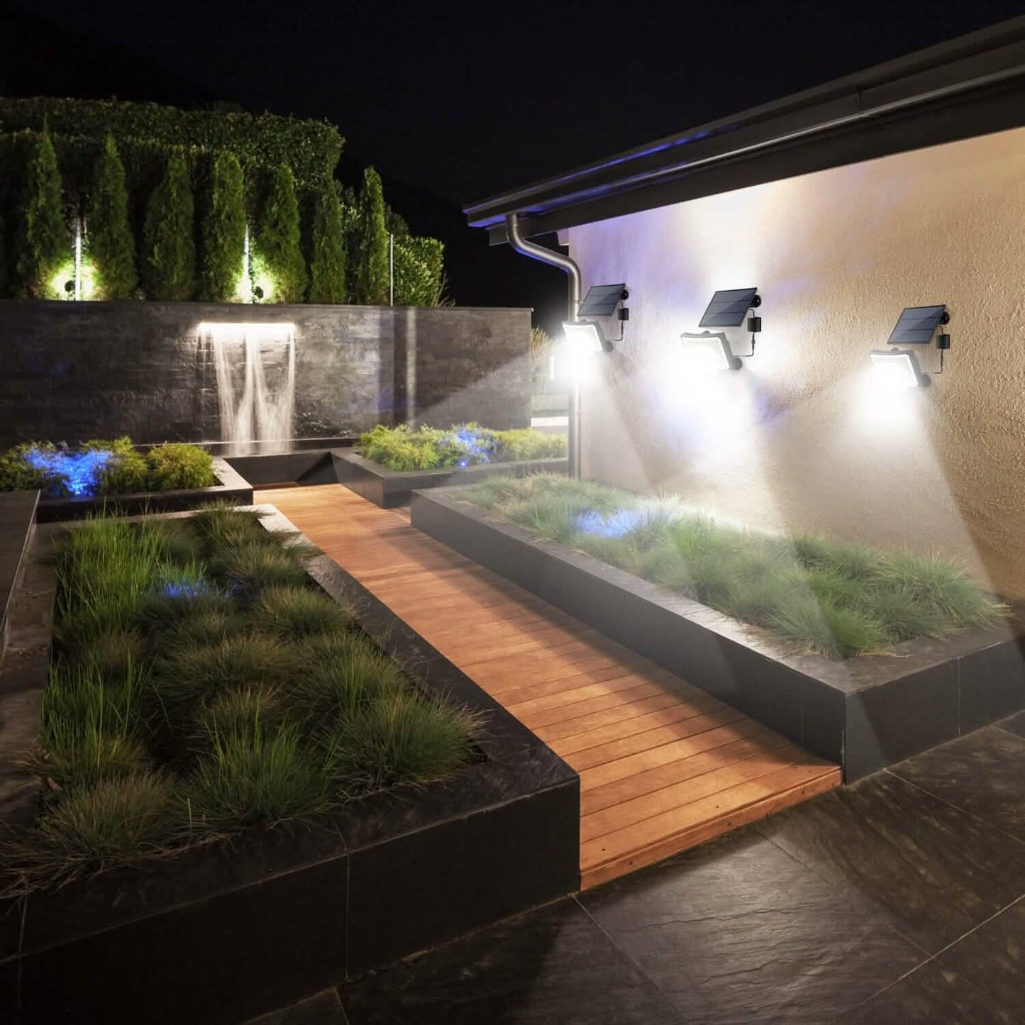 Solar Powered Flood Light Solar IP65 Waterproof Motion Sensor with Remote DailySale