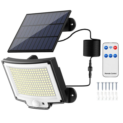 Solar Powered Flood Light Solar IP65 Waterproof Motion Sensor with Remote DailySale