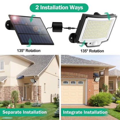 Solar Powered Flood Light Solar IP65 Waterproof Motion Sensor with Remote DailySale