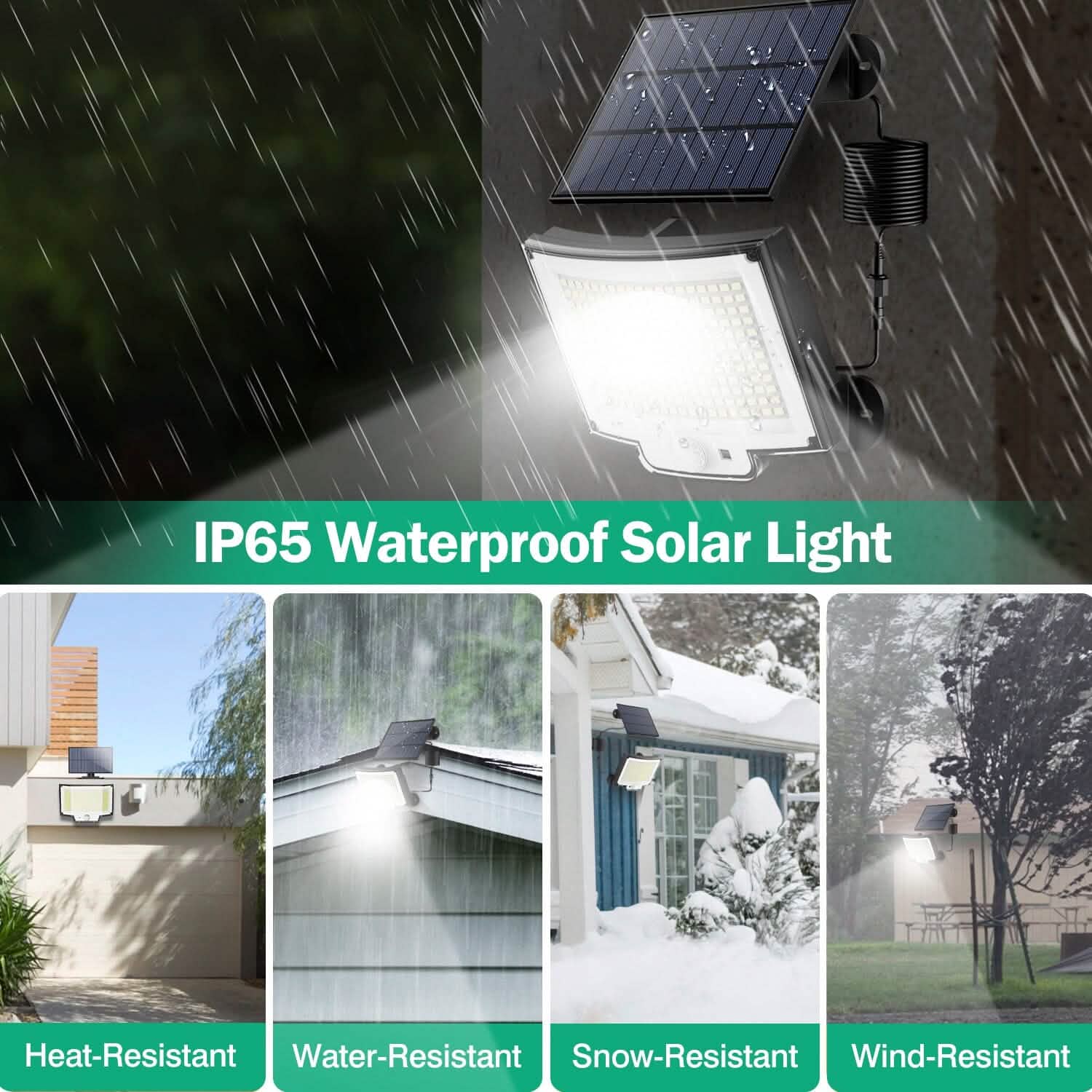 Solar Powered Flood Light Solar IP65 Waterproof Motion Sensor with Remote DailySale