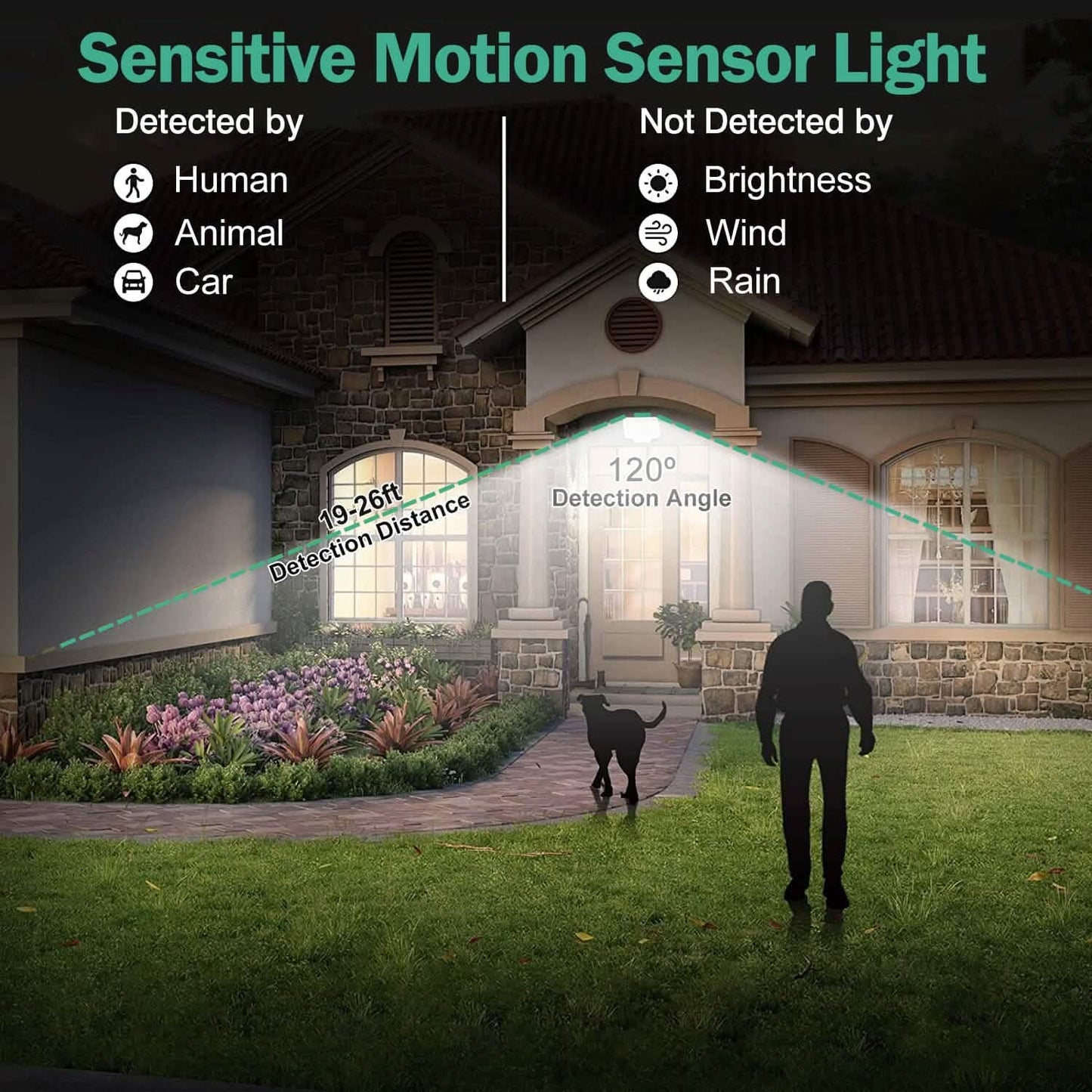 Solar Powered Flood Light Solar IP65 Waterproof Motion Sensor with Remote DailySale