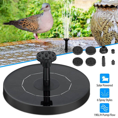 Solar Powered Fountain Pump Floating Bird Bath Pond DailySale